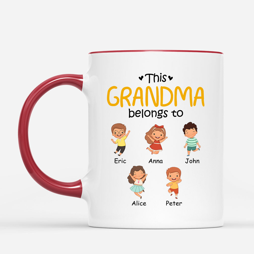 This Grandma/Mummy Belongs To Little Cute Kids - Personalised Gifts | Mugs for Grandma/Mum