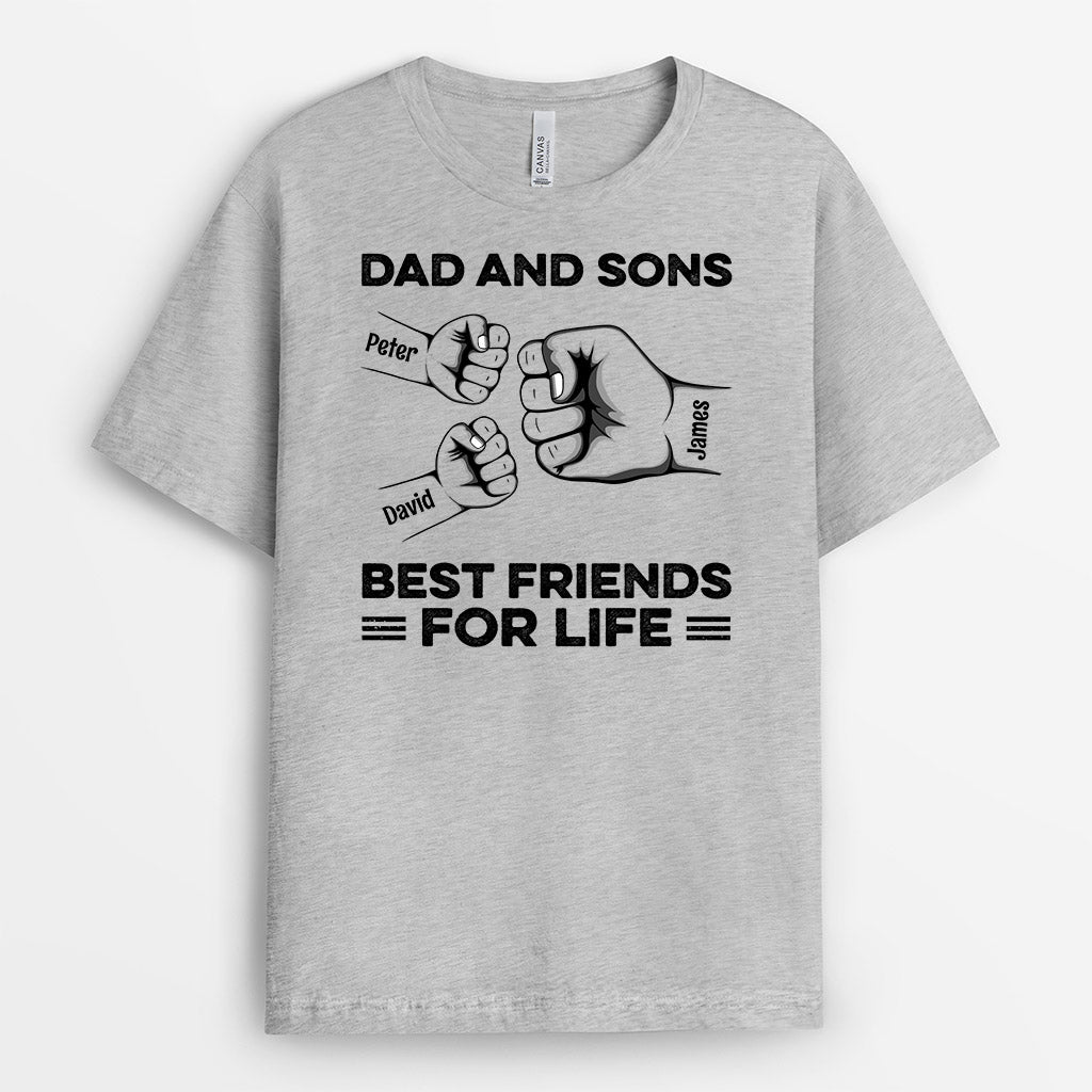 Dad and Kid, Best Friend for Life - Personalised Gifts | T-shirts for Grandad/Dad
