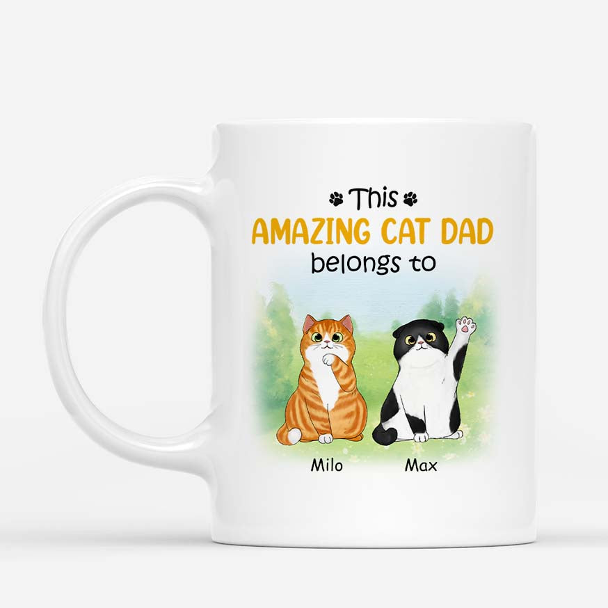 0902AUK1 Personalised Mug Gifts Flower Cat Lovers_f194ab0e 49e3 47ec a988 db2366cf953e