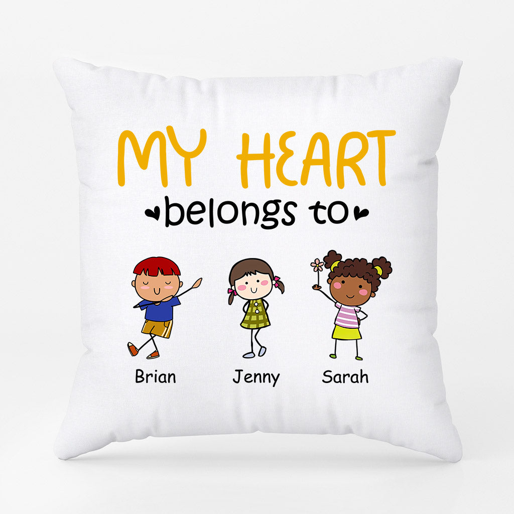 Heart Belongs To - Personalised Gifts | Pillows for Mum/Dad