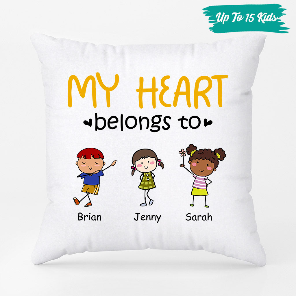 Heart Belongs To - Personalised Gifts | Pillows for Mum/Dad