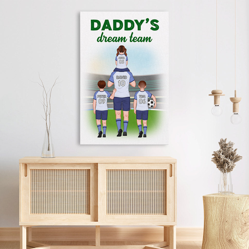 0908CUK3 Personalised Canvas Gifts Football Grandad Dad