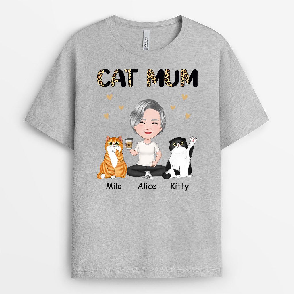 Leopard Cat Mum - Personalised Gifts | T-shirts for Cat Lovers