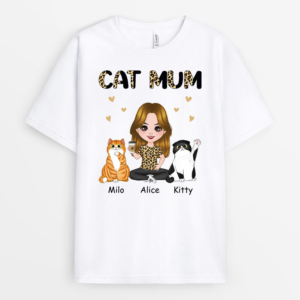 Leopard Cat Mum - Personalised Gifts | T-shirts for Cat Lovers