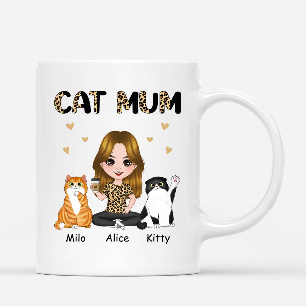 Personalised Cat Mom Mug