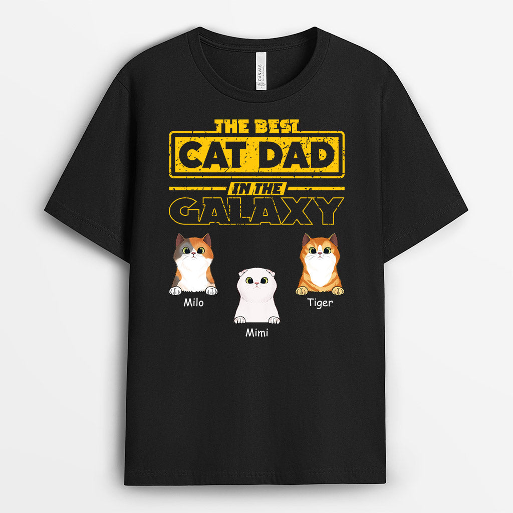 0919AUK2 Personalised T shirts Gifts Galaxy Cat Lovers