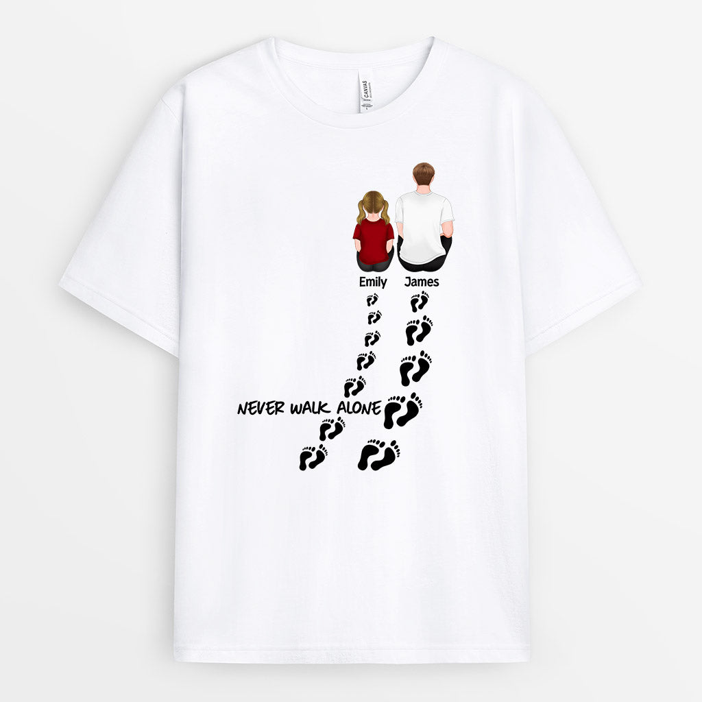 Never Walk Alone Father Daughter - Personalised Gifts | T-shirts for Dad