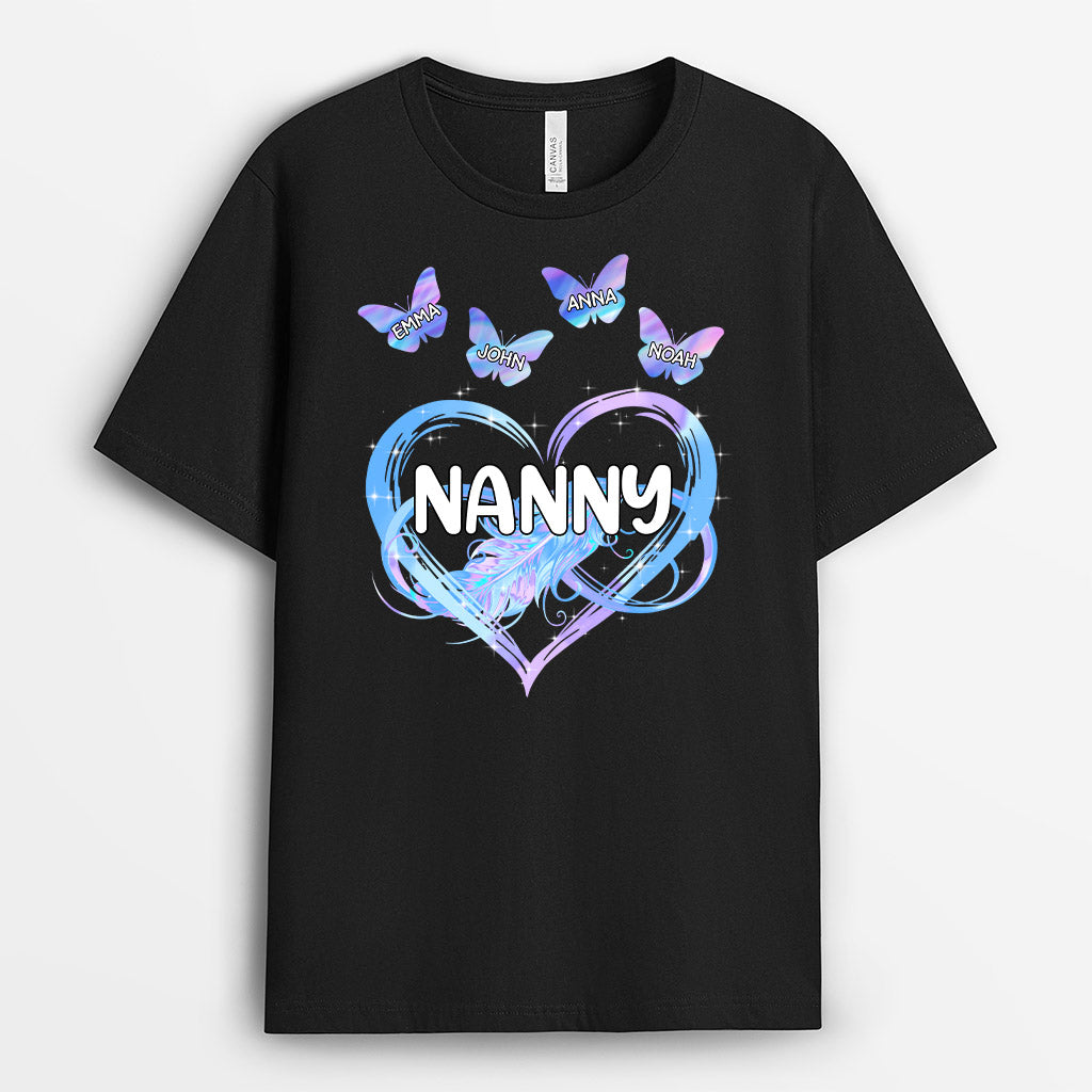 Mummy/Nanny Infinity Butterfly - Personalised Gifts | T-shirts for Grandma/Mum