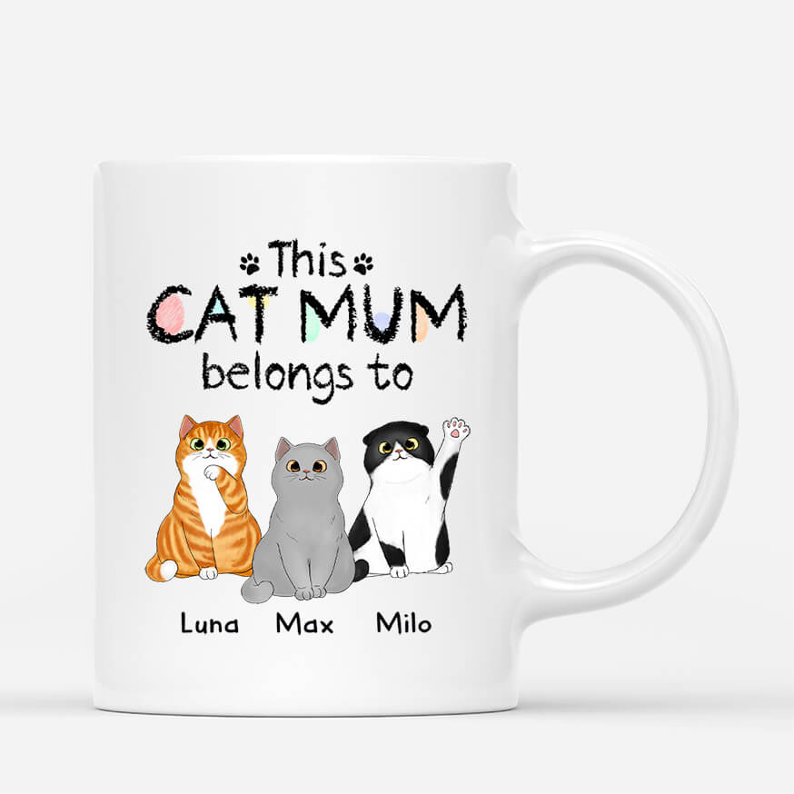 Personalised This Cat Dad/Mum Belongs To Mug