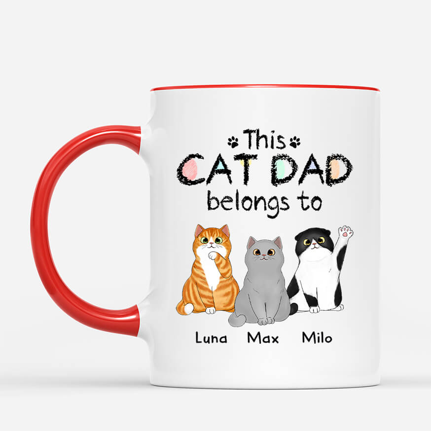 Personalised This Cat Dad/Mum Belongs To Mug