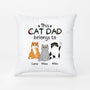 0938PUK2 this cat dad mum belongs to  personalised pillow for cat lovers