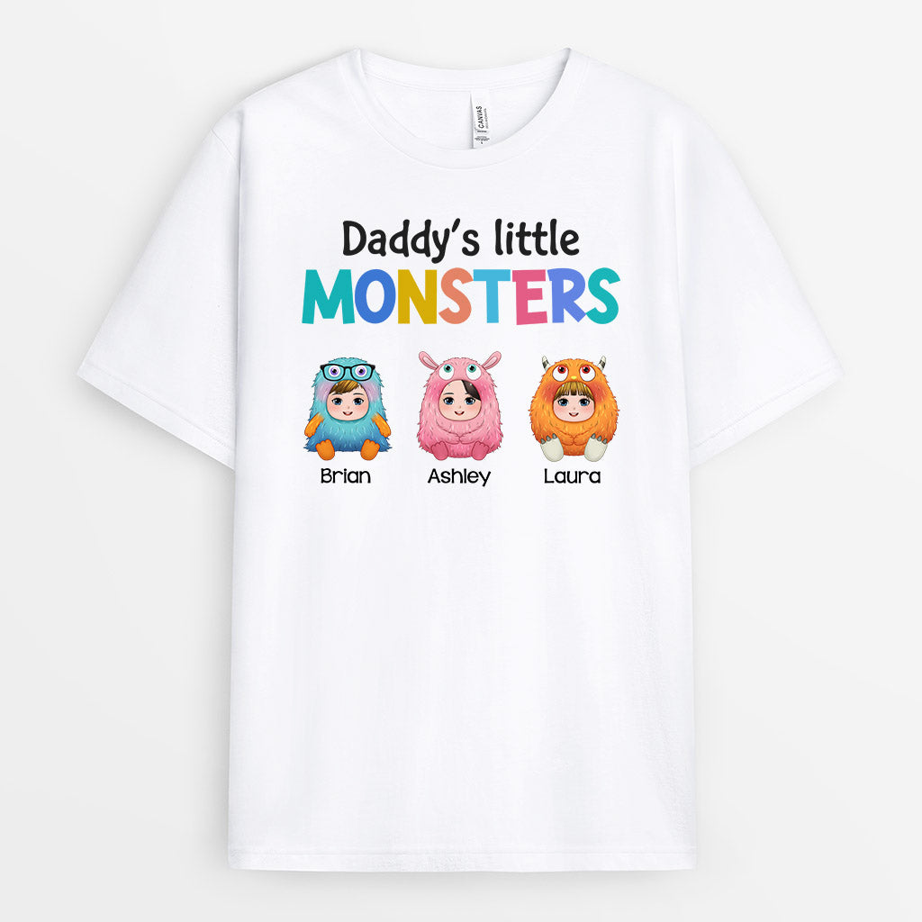 Grandad/Daddy's Little Monster - Personalised Gifts | T-shirts for Grandad/Dad