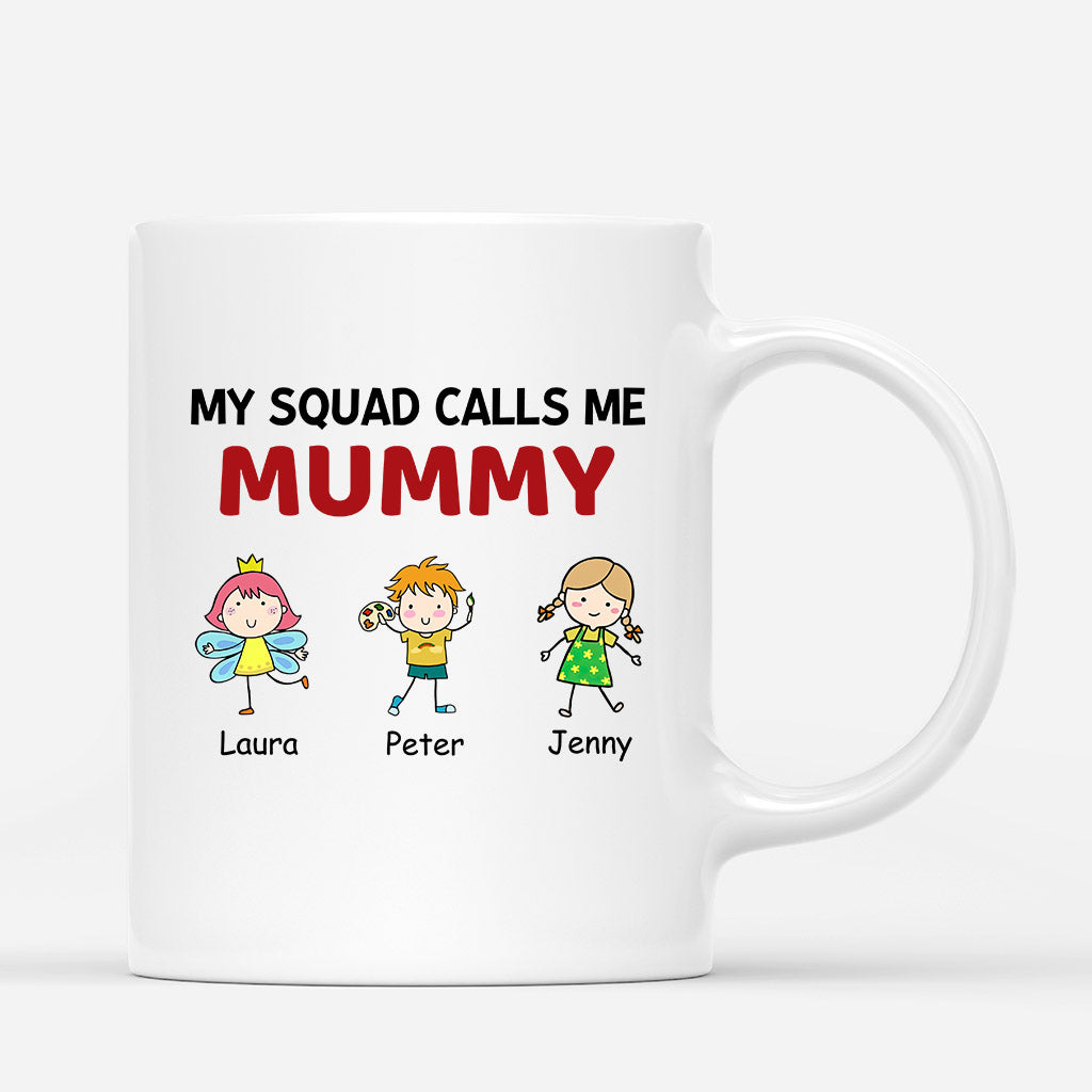 0956MUK1 Personalised Mugs Gifts Squad Grandma Mum