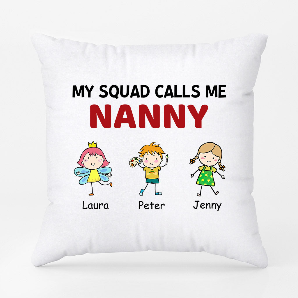 Kid Squad Calls Me Grandma/Mum - Personalised Gifts | Pillows for Grandma/Mum