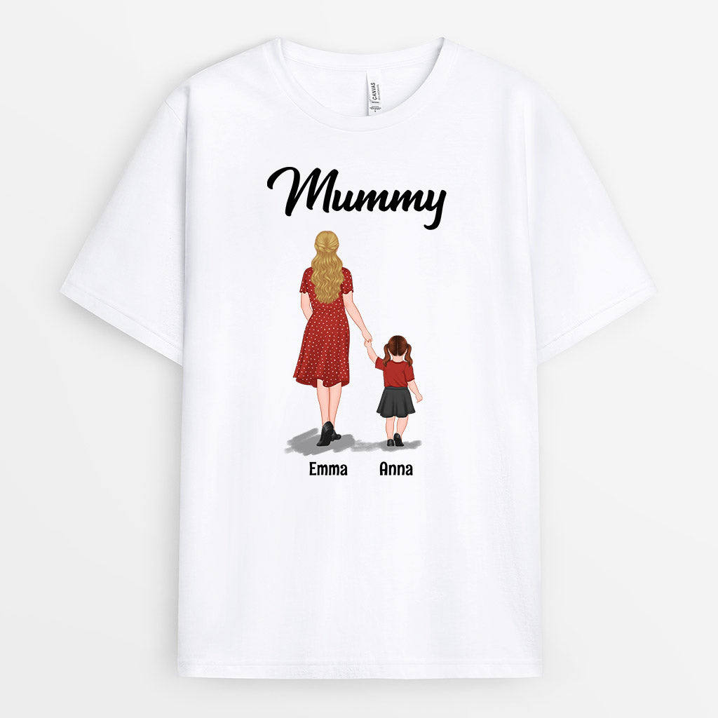 0957AUK1 Personalised T shirts Gifts Hands Grandma Mum