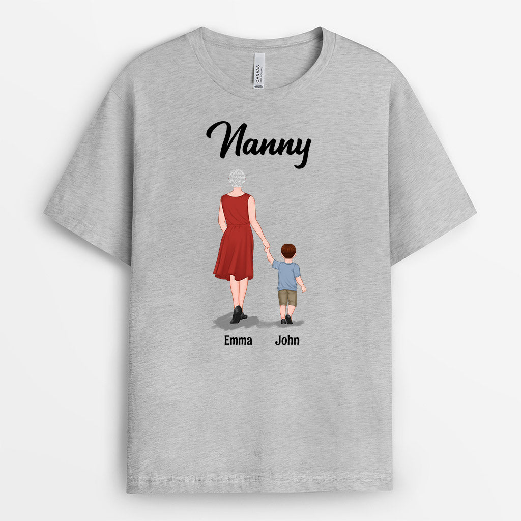 Nanny/Mummy Holding Hands - Personalised Gifts | T-shirts for Grandma/Mum