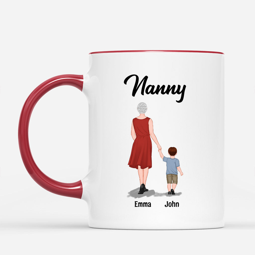 Grandma/Mummy Holding Hands - Personalised Gifts | Mugs for Grandma/Mum