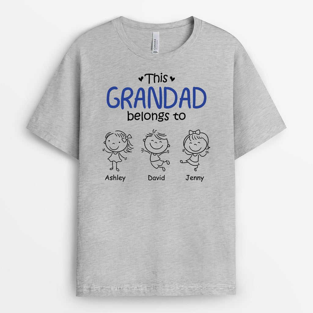 This Daddy/Grandad Belongs To - Personalised Gifts | T-shirts for Grandad/Dad