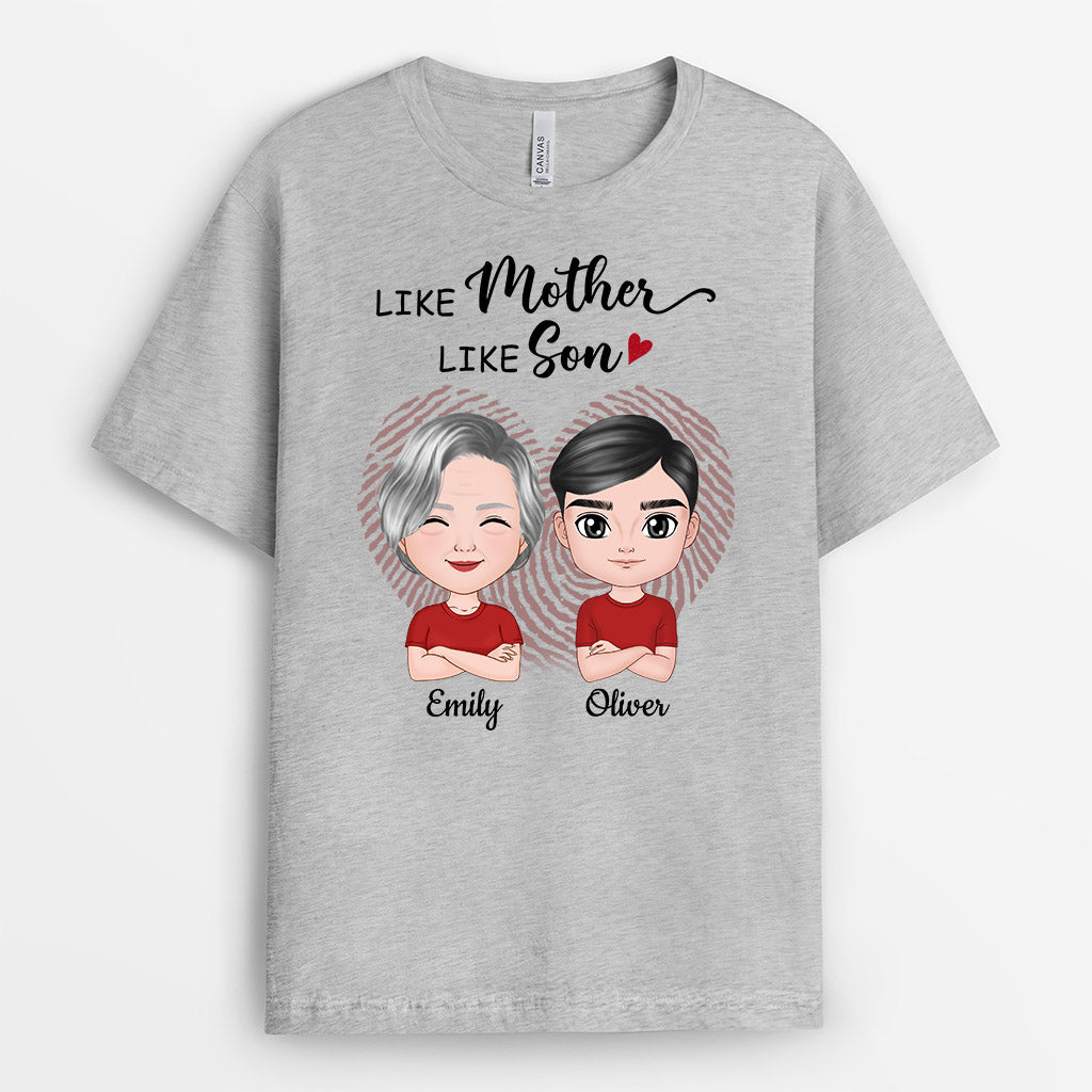 0962AUK2 PersonalisedLikeMotherLikeDaughterMother_sHeartT shirt