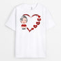 0963AUK2 Personalised T shirts Gifts Heart Grandma Mum