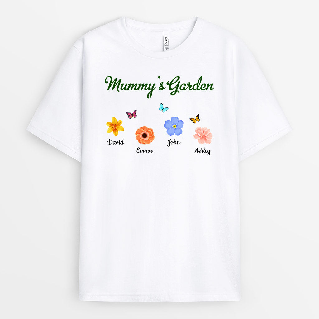 Nanny/Mummy's Flower Garden - Personalised Gifts | T-shirts for Grandma/Mum