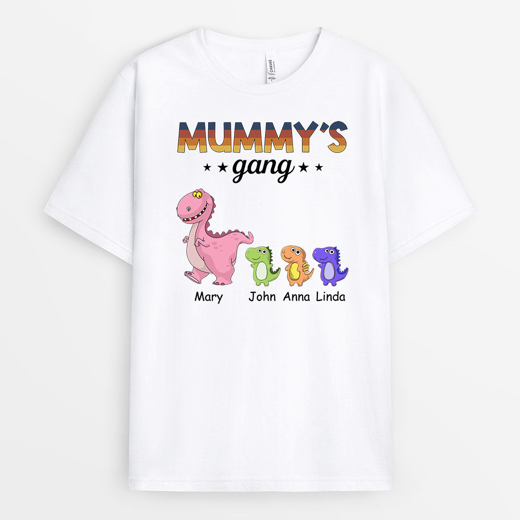 Grandma/Mummy's Dinosaur Gang - Personalised Gifts | T-shirts for Grandma/Mum