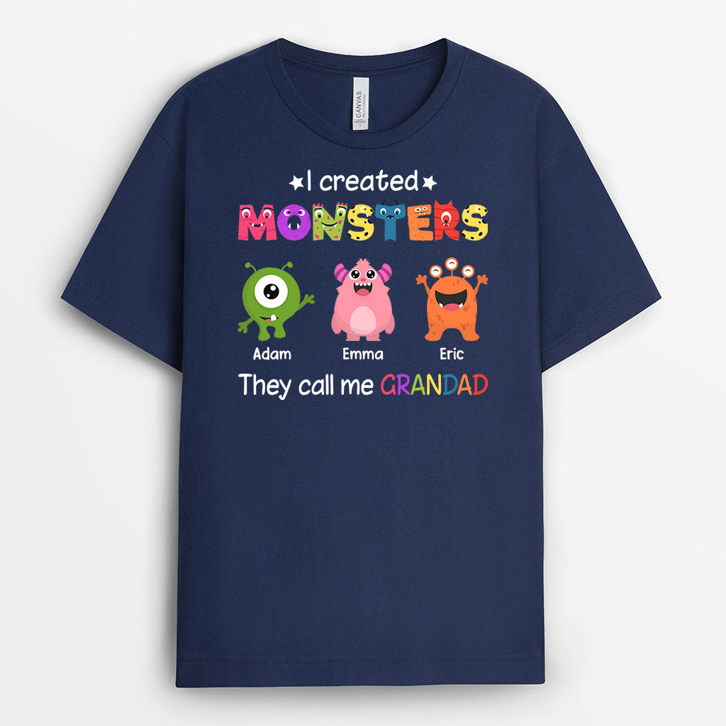 I Created Monsters They Call Me Dad - Personalised Gifts | T-shirts for Grandad/Dad
