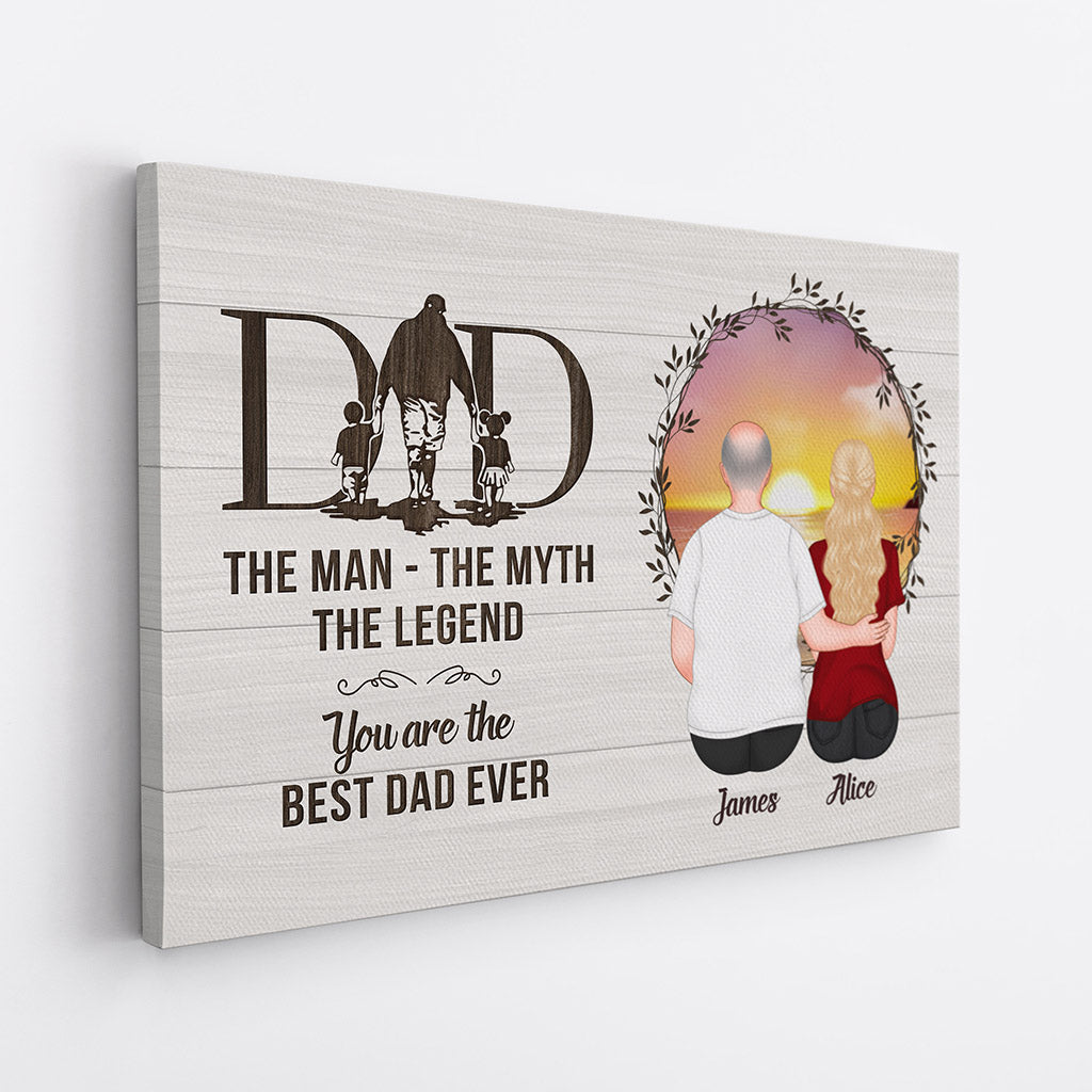 0984CUK2 Personalised Canvas Gifts Legend Grandad Dad