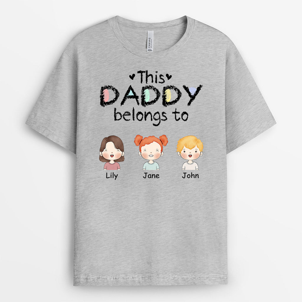 This Awesome Grandad/Daddy Belongs To... - Personalised Gifts | T-shirts for Grandad/Dad