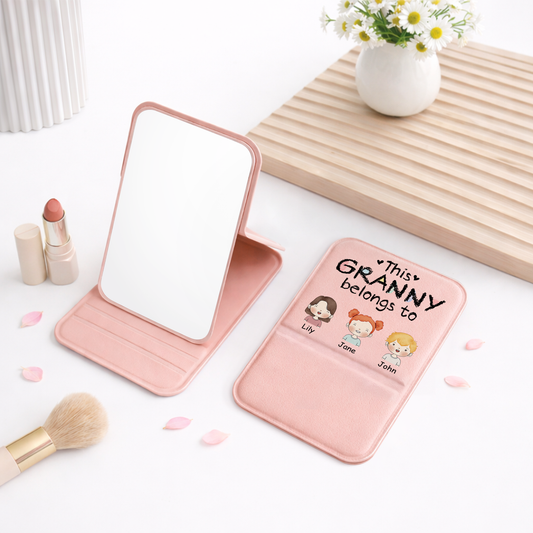 0989AUK2 personalised this granny belongs to compact mirror for grandmamum 0989ajcr8b
