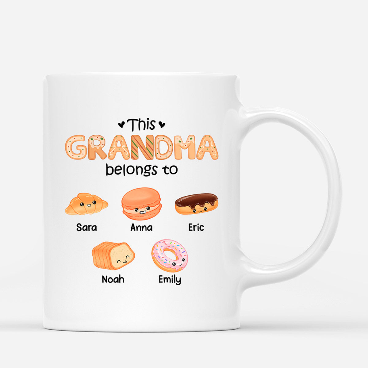 This Grandma/Mummy Belongs To Little Cake - Personalised Gifts | Mugs for Grandma/Mum