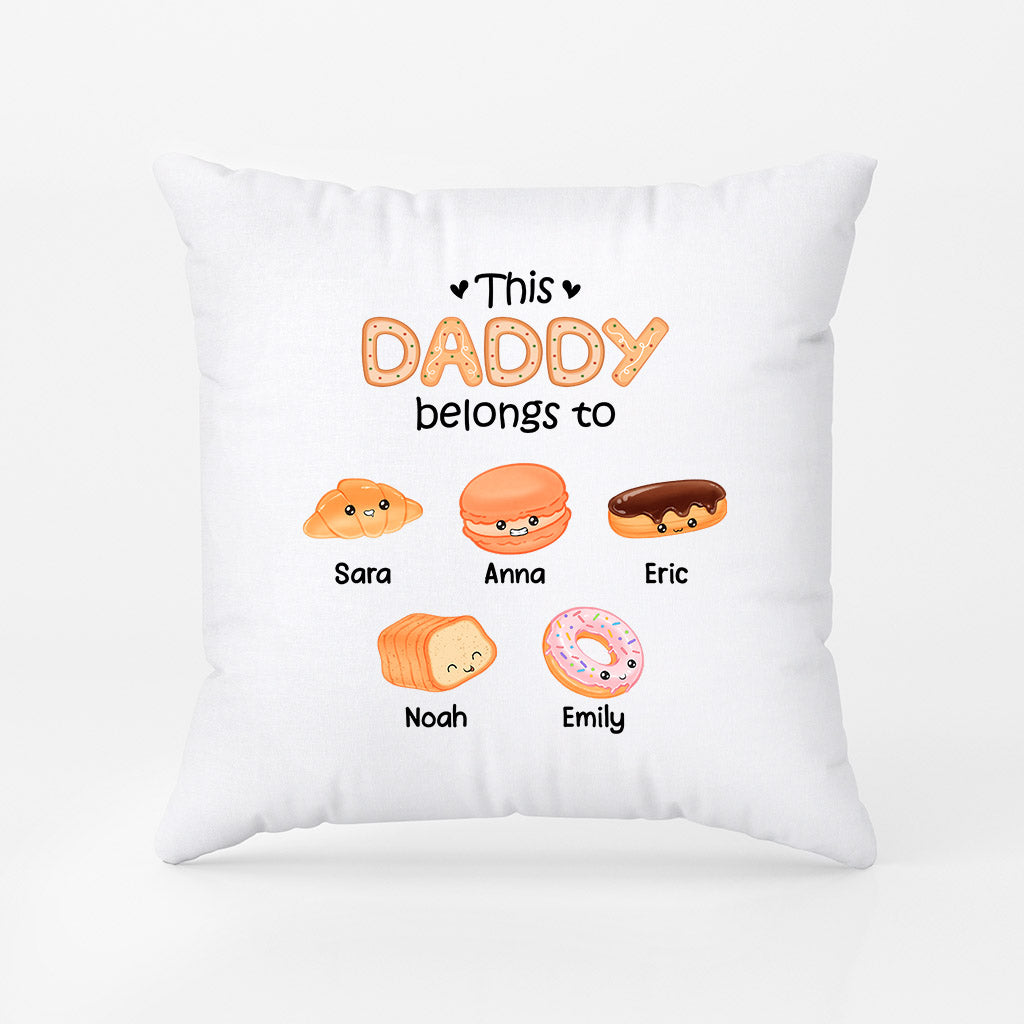 This Grandad/Daddy Belongs To Little Cakes - Personalised Gifts | Pillows for Grandad/Dad