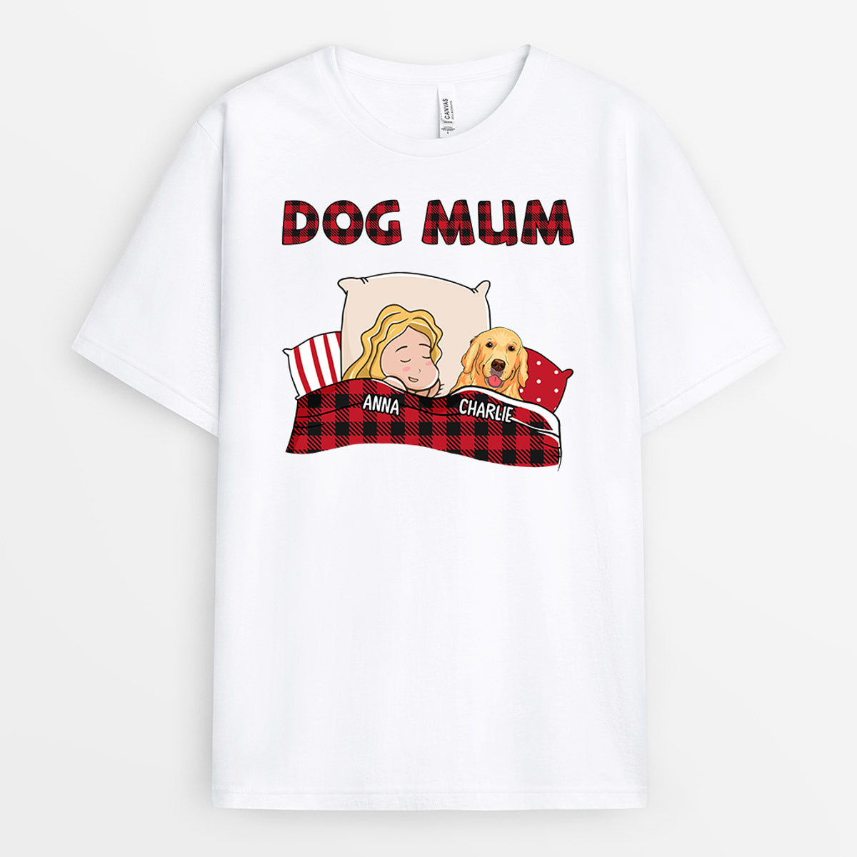 Dog Mum and Dog Portrait - Personalised Gifts | T-shirts for Dog Lovers