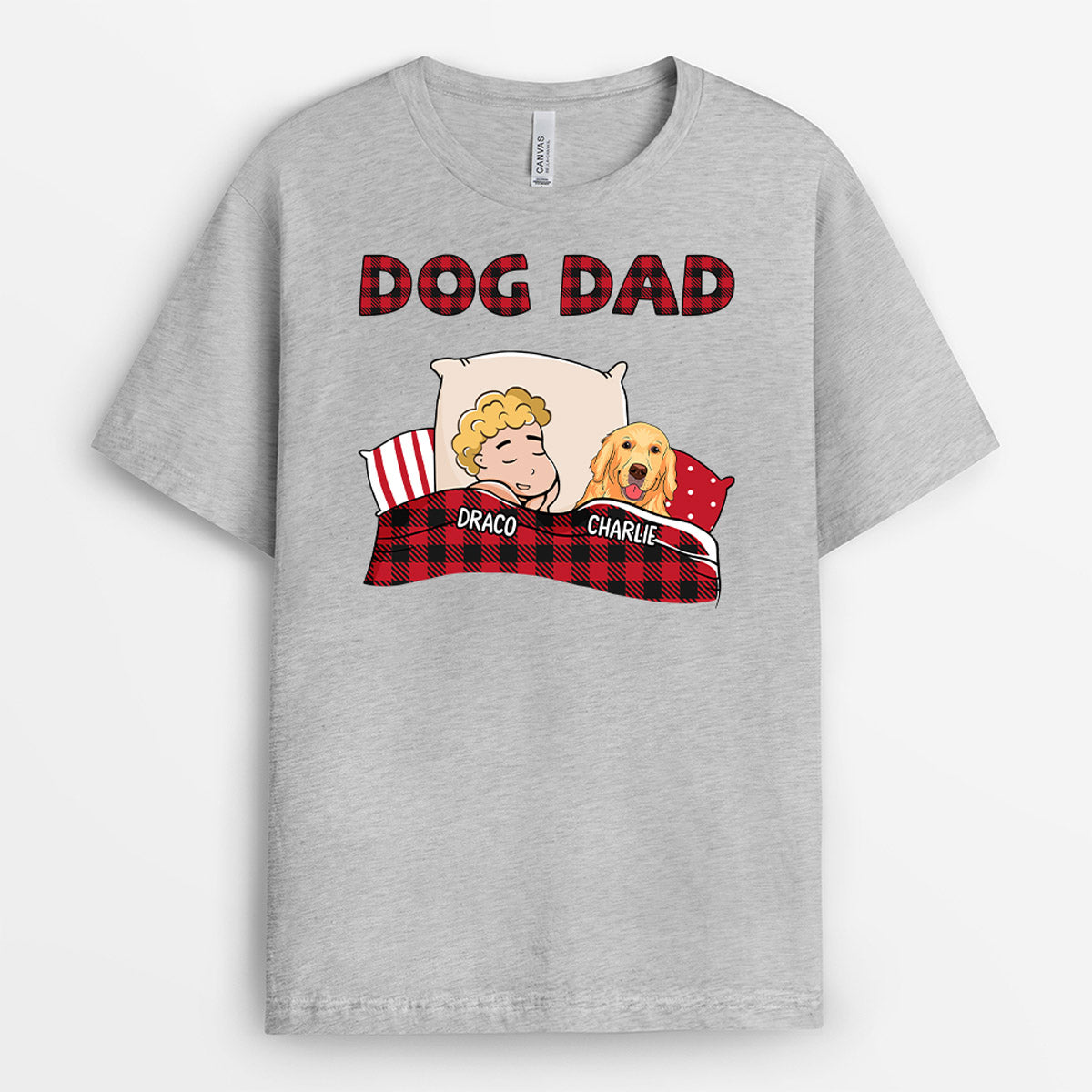 Sleeping Dog Dad - Personalised Gifts | T-shirts for Dog Lovers