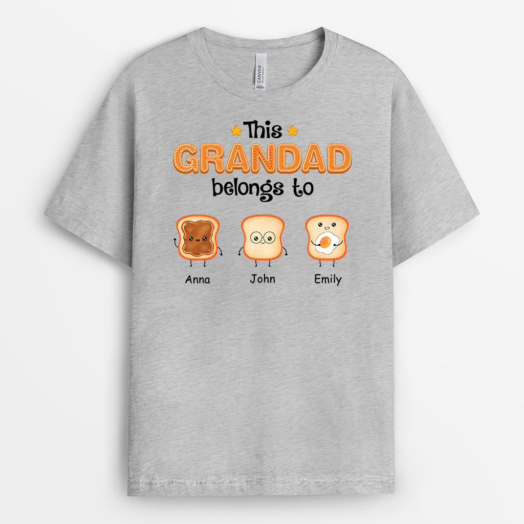 This Grandad/Daddy Belongs To Little Bread - Personalised Gifts | T-shirts for Grandad/Dad