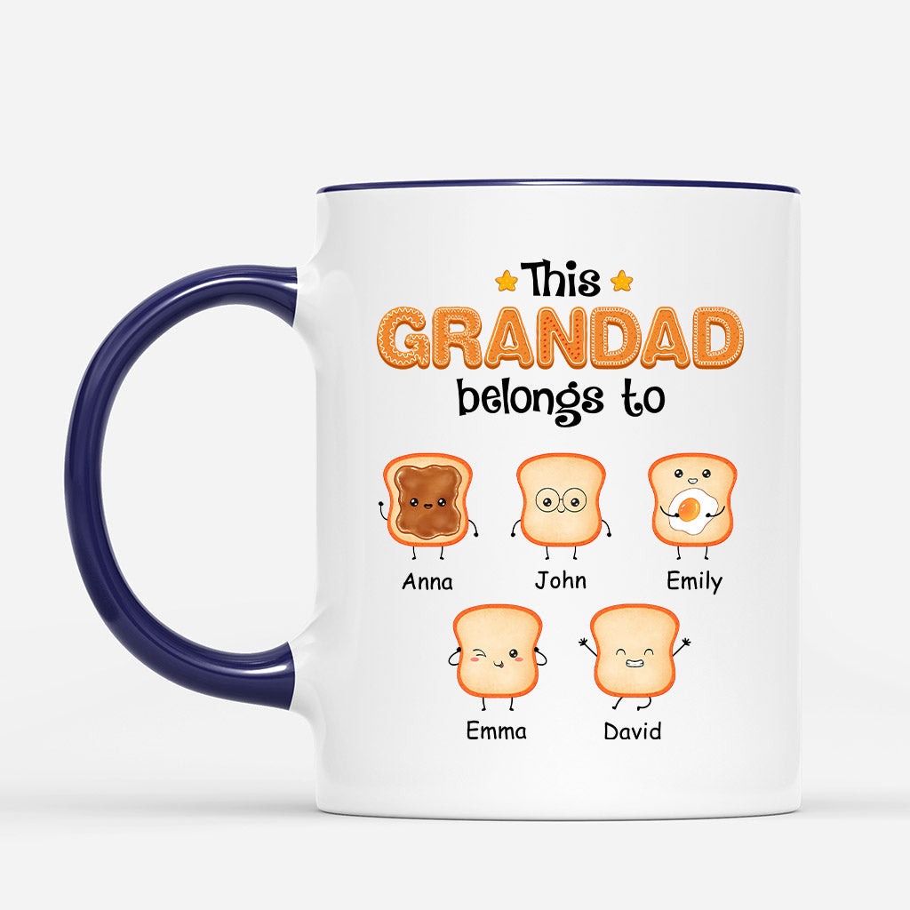 This Grandad/Daddy Belongs To Little Bread - Personalised Gifts | Mugs for Grandad/Dad