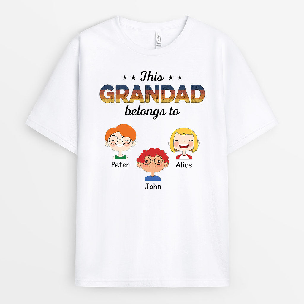 This Grandad/Daddy Belongs To - Personalised Gifts | T-shirts for Grandad/Dad