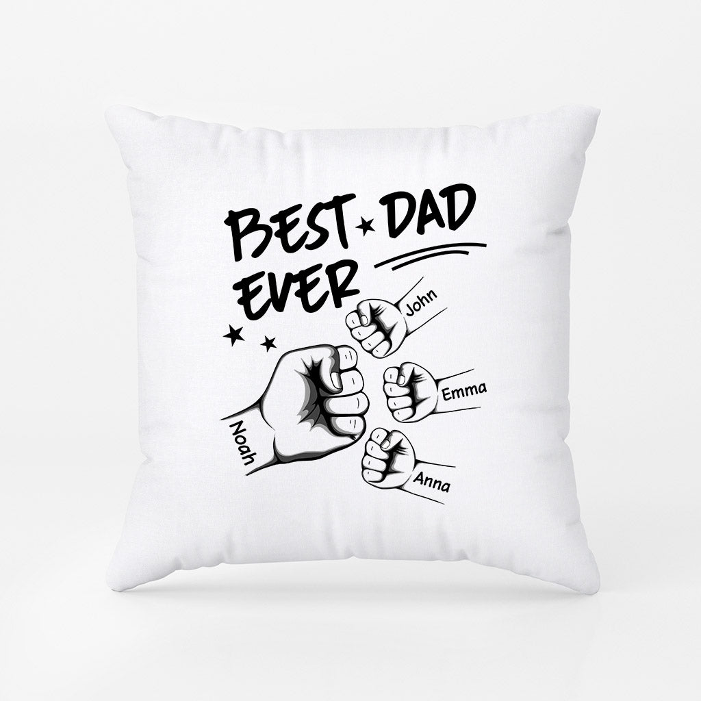 Best Dad Ever Fist Bump - Personalised Gifts | Pillows for Grandad/Dad