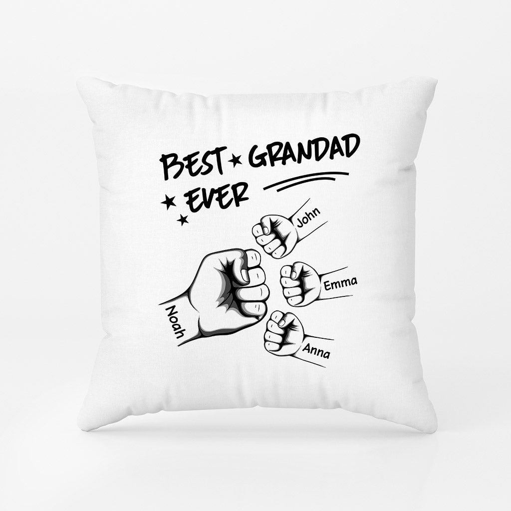 Best Dad Ever Fist Bump - Personalised Gifts | Pillows for Grandad/Dad