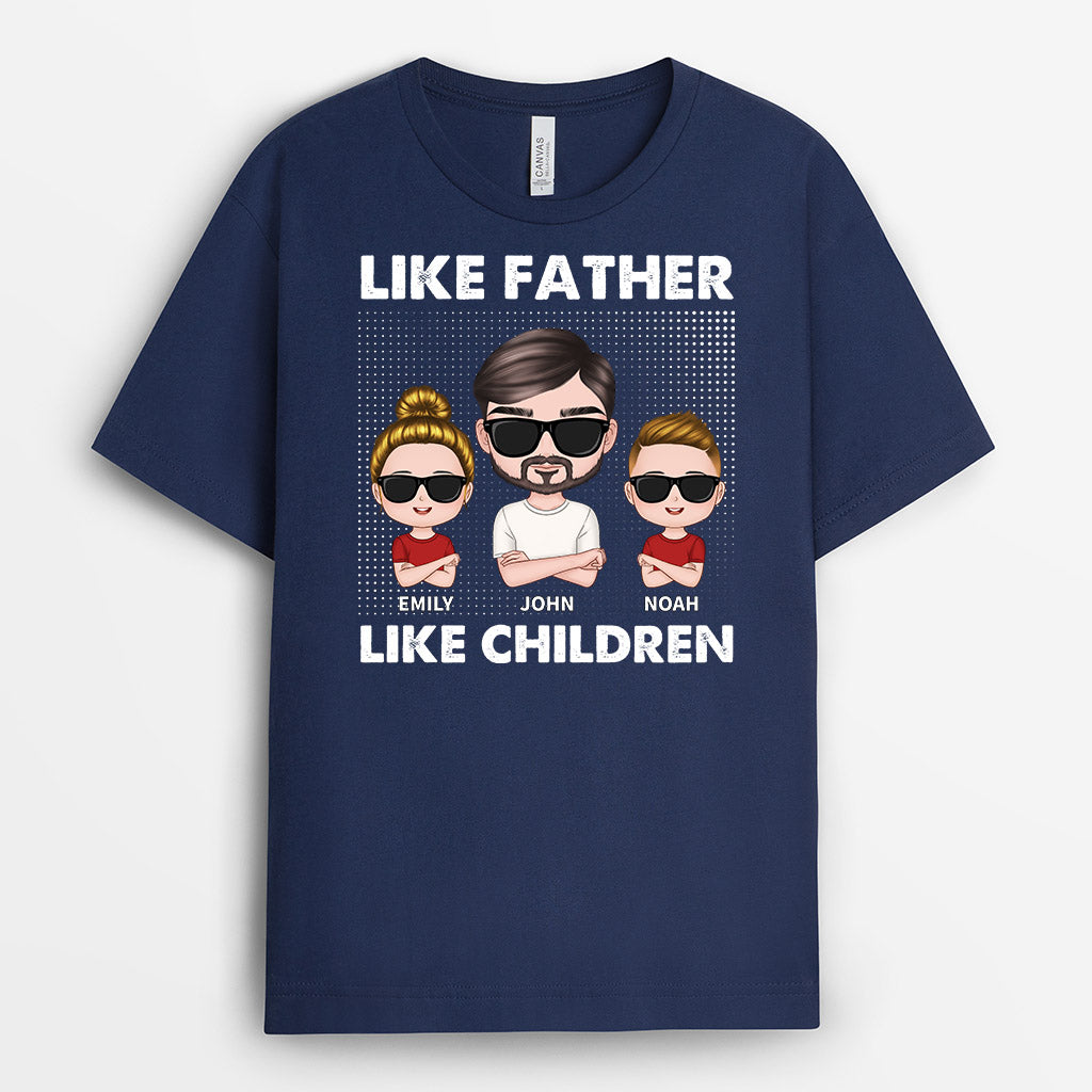 Like Father Like Son/Daughter Fist Bump - Personalised Gifts | T-shirts for Grandad/Dad