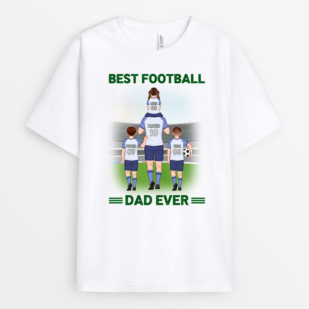 The Best Football Dad Ever - Personalised Gifts | T-shirts for Grandad/Dad