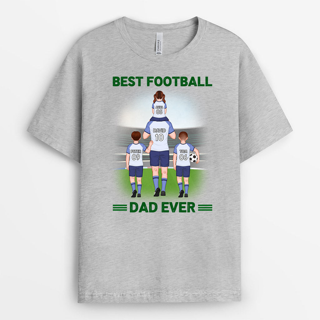 The Best Football Dad Ever - Personalised Gifts | T-shirts for Grandad/Dad