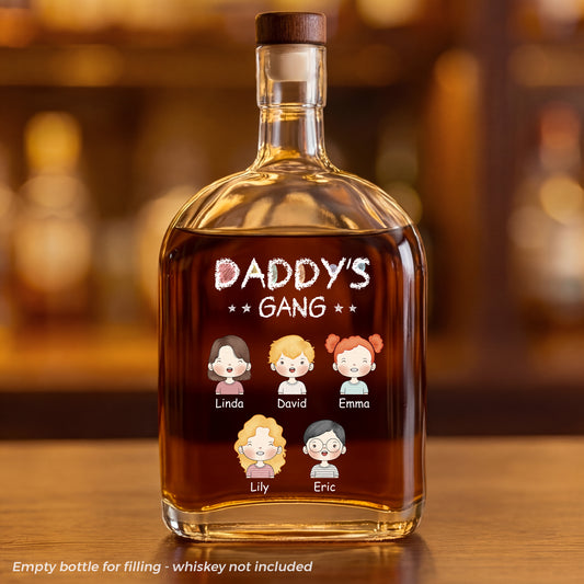 1017AUK1 personalised daddy gang whisky bottle for dadgrandad 1017aicp0b