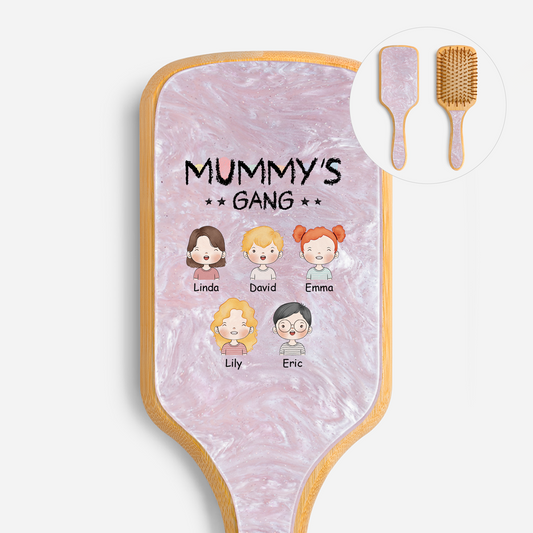 1017AUK1 personalised granny gang uv printed acetate hairbrush for grandmamum 1017aqct8b