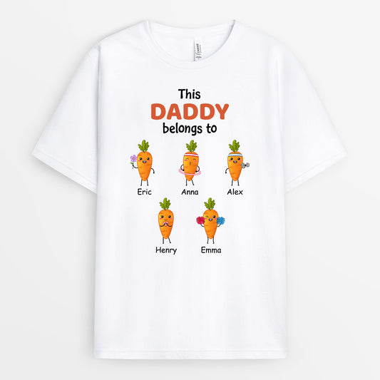 1019AUK2 Personalised T shirts Gifts Carrots Grandad Dad
