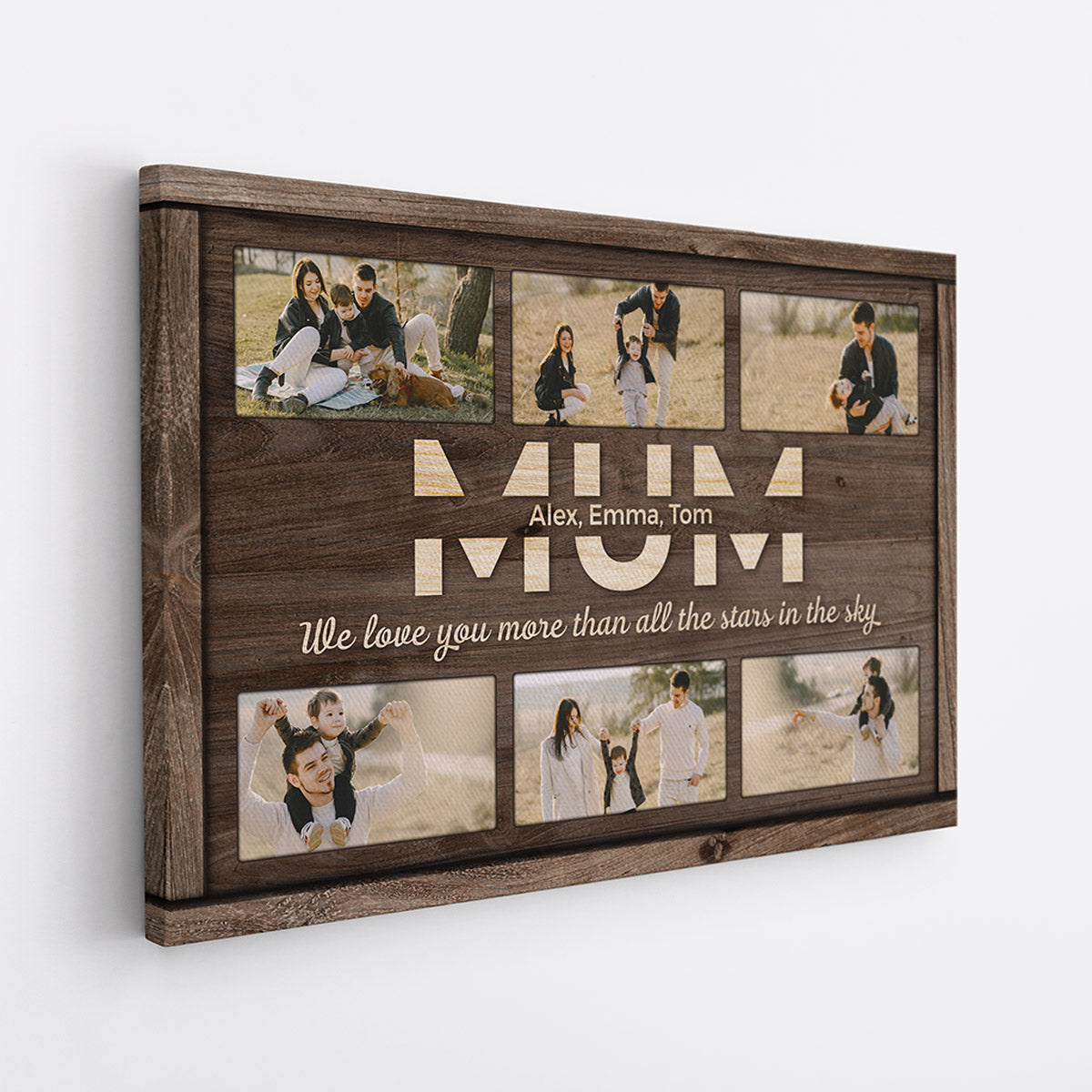 Dad/Mum We Love You More Than Stars in Sky - Personalised Gifts for Dad/Mum