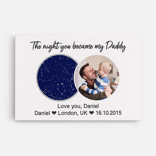 1030CUK1 Personalised Canvas Gifts Constellation Grandad Dad