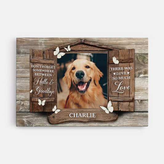 1036CUK1 Personalised Canvas Gifts Hello Goodbye Dog Lovers