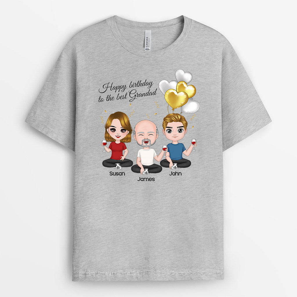 Happy Birthday To The Best Dad/Grandad - Personalised Gifts | T-shirts for Grandad/Dad