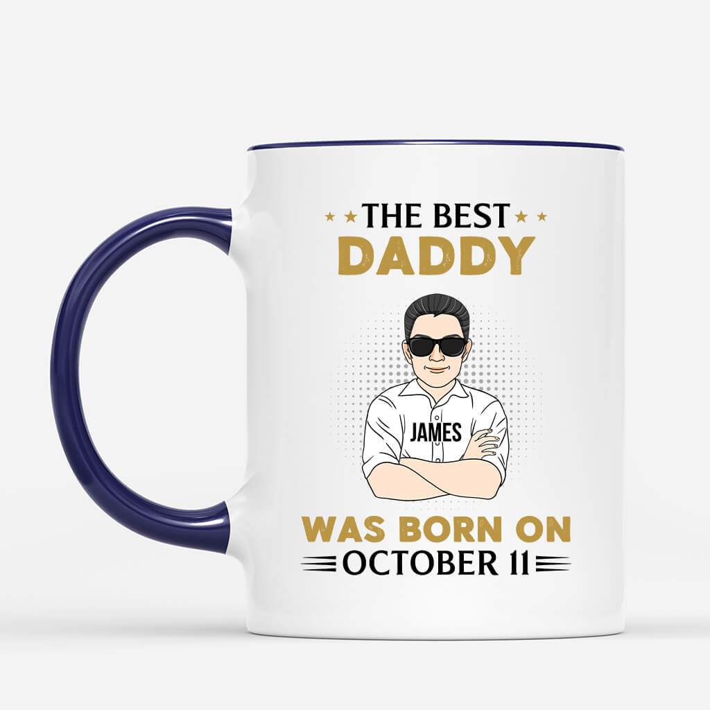 Personalised Best Grandad Was Born On Mug